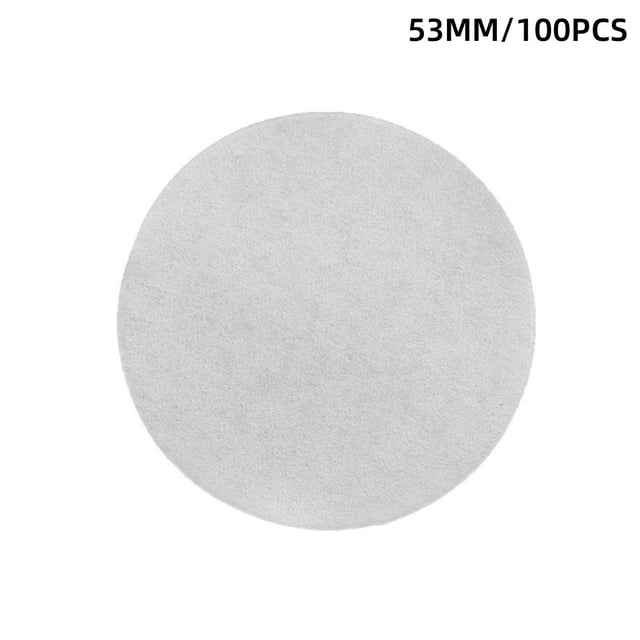 LEFU Coffee Filter Papers 100 Pcs 53mm Espresso Maker Accessories Powder Bowl Filters Replacement for Coffee Machines Raw Wood Pulp White