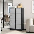 thumbnail image 2 of STANI Metal Vertical File Cabinet with Lock，Narrow Filing Cabinets Hanging Files Letter/Legal/A4 Size, Metal Storage Cabinet for Home Office, Assembly Required (Black Grey, 4-Drawer), 2 of 7