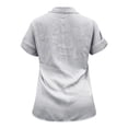 thumbnail image 5 of Mashaouyo Clothing T Shirts For Women Women's Casual Loose Summer Short Sleeve Solid Color Button Down Shirt T Shirt, 5 of 5