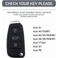 thumbnail image 4 of Key Fob Cover Compatible with Fit for Audi A4 A3 Q3 Q5 Q7 TT TTS RS3 S4 S3 A1 S6 RS4 RS6 Q2L ABS Smart Remote Key Case Keychain Case Holder Protector,White, 4 of 8