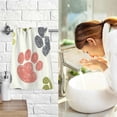 thumbnail image 6 of Coolnut Colorful Footprint Patterned Hand Towels 2 PCS, Cotton Bath Towel for Drying Face Hands Body Decorative Water Absorbent Lightweight Towels for Bathroom Ktichen Travel Gym, 16"x28", 6 of 6