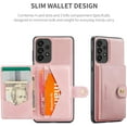thumbnail image 2 of Case for Samsung Galaxy A73 5G, Detachable Magnetic Wallet Credit Card Slot Kickstand Cover Support Wireless Charging Compatible with Samsung Galaxy A73 5G (Pink), 2 of 15