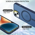 thumbnail image 5 of for iPhone 14 Plus Case Magnetic[Compatible with Magsafe], Translucent Matte Back Anti-Scratch Full Body Protective Cover Shockproof Phone Case for iPhone 14 Plus 6.7", Deep Blue, 5 of 16