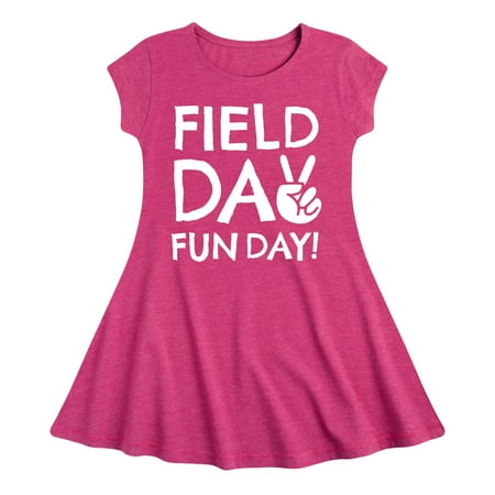 

Instant Message - Field Day Fun Day Peace Sign - Toddler And Youth Girls Fit And Flare Dress