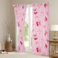 thumbnail image 3 of Manfei Boys Girls Cartoon Cherry Bow Blackout Curtains Set of 2 (52x84 Each),Cute Bowknot Window Curtains,Dreamy Princess Curtains and Drapes,Luxury Bedroom Decor, 3 of 6