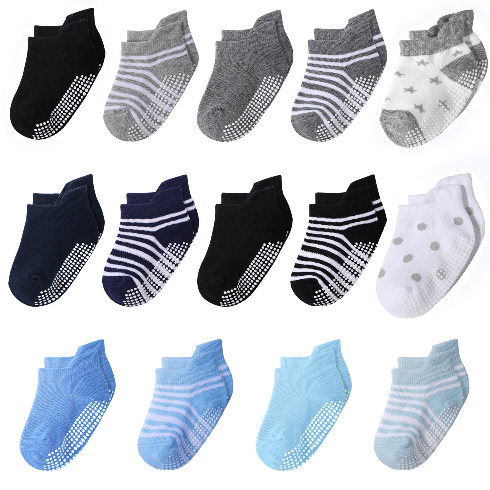 14 Pairs Baby Toddler Socks with Grippers for 612 Months 1224 Months