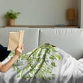 thumbnail image 3 of Nature Soft Flannel Fleece Throw Blanket, Summer Tree with Flourishing Flowers Spring Blossoms Seasonal Print, Cozy Plush for Indoor and Outdoor Use, 70" x 90", Green Brown White, by Ambesonne, 3 of 5