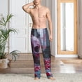 thumbnail image 6 of Lsque Gothic Red Skull Cemetery Print Men's Pajama Pants, Lounge Pant - Comfortable Home Wear,Elastic Waistband, Stylish Design-X-Large, 6 of 9
