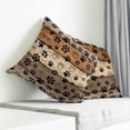 thumbnail image 3 of Brown Beige Pillow Covers 20x20 Inch Decorative Throw Pillow Cover, Rustic Farmhouse Dog Paw Vintage Sofa Pillowcases Accent Cushion Case Home Decor Bedroom Living Room, 3 of 6