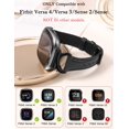 thumbnail image 3 of TOYOUTHS Leather Bands Compatible with Fitbit Versa 4/Versa 3/Fitbit Sense 2/Sense Band Women, Slim Thin Dressy Designer Premium Leather Strap with C-Shape Metal Buckle for Versa 3 4 Sense Smartwatch, 3 of 7