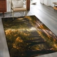 thumbnail image 3 of 3'x5' Area Rugs, Brown Trees Indoor Outdoor Area Rug for Living Room Bedroom, Forest Art Decor Spring Summer Nature Leaf Washable Bathroom Rugs Kitchen Floor Carpet Mats Home Decor Aesthetic, 3 of 8