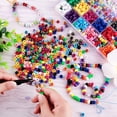 thumbnail image 2 of Juego de cuentas de alfabeto de 960 piezas, cuentas de pony, cuentas de alfabeto, cuentas de colores de bricolaje, cuentas para hacer joyas y manualidades oso de fresa Electrónica, 2 of 5