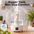 thumbnail image 2 of 4L Humidifiers for Bedroom, 30H Runtime, 28 dB Quiet, Precise Humidity Control, Easy to Refill & Clean, Nightlight, Cool Mist Humidifiers for Large Rooms, 2 of 7