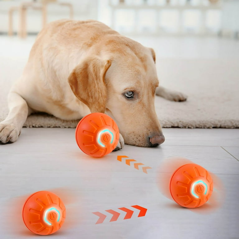 Gqtwoy Interactive Dog Toy Ball, USB Rechargeable Smart Pet Toy, Automatic  Bouncing & Vibrating, LED Light, Adjustable Speed, Chewable TPR Material 