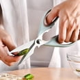 thumbnail image 4 of Tijeras multifunción con estuche protector Tijeras de cocina de acero inoxidable Tijeras para huesos de pollo para el hogar Tijeras para alimentos Tijeras , Green, 4 of 4