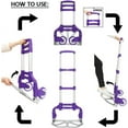 thumbnail image 5 of FCH Folding Hand Truck Aluminum Portable Folding Hand Cart 165lbs Capacity Handy Dolly Cart Ideal for Home, Auto, Office,Travel Use,Purple, 5 of 13