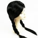 thumbnail image 5 of Peluca trenzada negra para disfraz, pelo gótico, pelucas de miércoles para Halloween, Cosplay, Fiesta Temática, película, fiesta de cosplay, 5 of 5