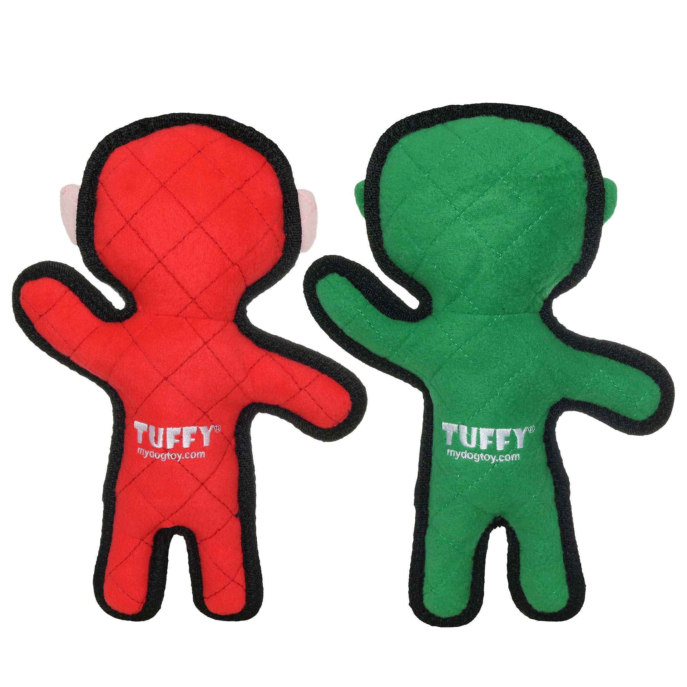 TUFFY Jr Holiday Dracula and Frankenstein Durable Plush Squeaky Dog Toy, 2-Pack