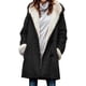 thumbnail image 1 of Xishao - Abrigos para mujer, manga larga, color sólido, con hebillas, frente abierto, peludo, forro polar sintético, chamarra larga para esquí de invierno Xishao ropa, 1 of 2