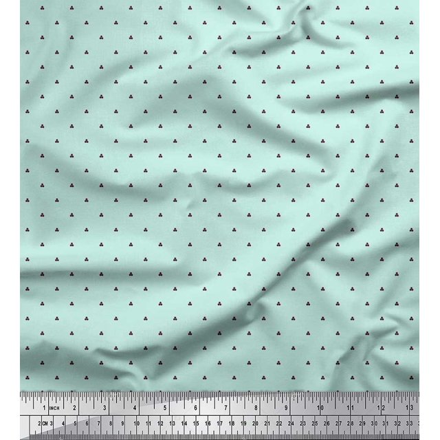 Soimoi Cotton Poplin Fabric Dots Shirting Fabric Prints by Yard 56 Inch Wide