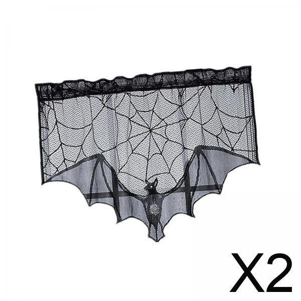 2 Cenefas De Ventana De Halloween, Telaraña, Decoración De Halloween Para Puerta De Festival De Restaurante