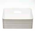 Mainstays Wide Flex Closet Shelf Storage Bin, Arctic White