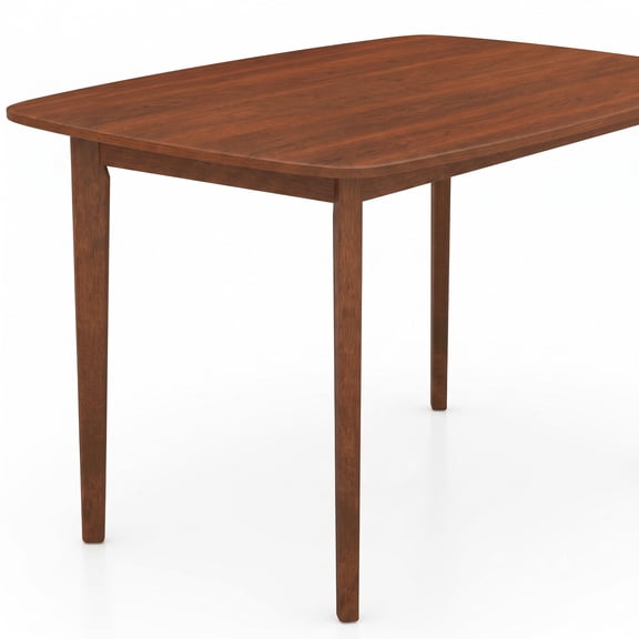 Furnibear Wooden Dining Table for 2-4 People, Rectangular Kitchen Table with Rubber Wood Legs, Space-Saving Dinner Table for Small Apartment, Kitchen, Dining, Walnut