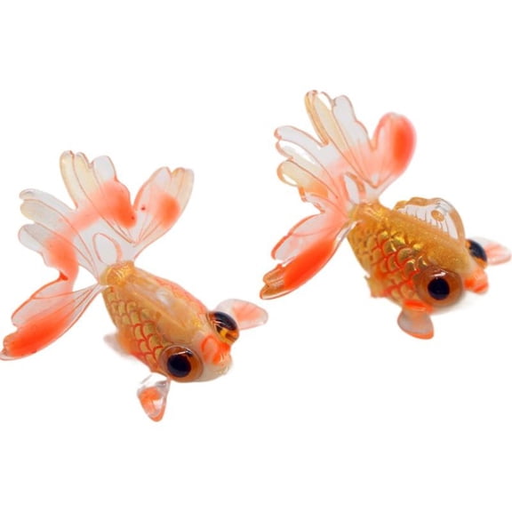 Miniature Plastic Goldfish Figurine for DIY Terrariums & Desktop Decor