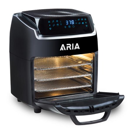 Aria 10 Qt. Black AirFryer with Recipe Book - Walmart.com - Walmart.com