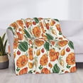 thumbnail image 3 of Uemuo Autumn Pumpkins Printed Throw Blanket for Couch, Fluffy Fuzzy Blankets for Bed, Sofa, Cozy Flannel Faux Fur Blanket-40"x30", 3 of 6