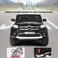 thumbnail image 4 of Gymax 12V 2-Seater Kids Ride On Car Licensed Mercedes Benz X Class RC w/ Trunk Black, 4 of 10
