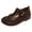 Brown, variant on Girls Dress Mary Jane Shoes Chunky Ankle Strap School Shoes Princess Wedding Oxford Loafers