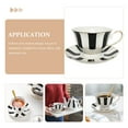 thumbnail image 4 of CTIRCHIU Extra Fine Porcelain Mug Coffee Cup Saucer Set Black Ceramic 1Set European Style, 4 of 11