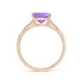 thumbnail image 2 of ANGARA Natural 2.2 Ct. Amethyst Solitaire Engagement Ring in 14K Rose Gold for Women (Ring Size: 8.5), 2 of 8