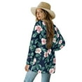 thumbnail image 3 of SCRAWLGOD Flower Long Sleeve Cardigan for Women Lightweight Sweaters Fall with Pockets Comfortable Womens Cardigans Dressy Casual Size M for Daily Life, 3 of 7
