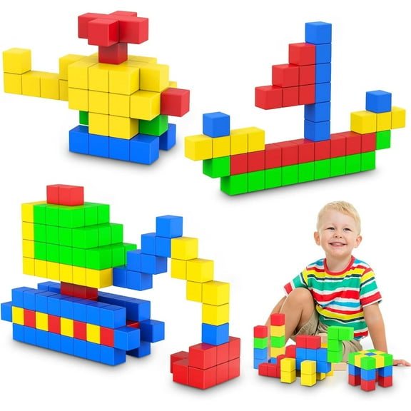 PandaTop Magnetic Blocks for Kids Toys, Large Magnetic Cube Toys for Education Preschool Magnet Toys for 3 4 5 6 7 8 9 10 Year Old Boys and Girls, Christmas Gifts for Kids,Birthday Gifts for Kids