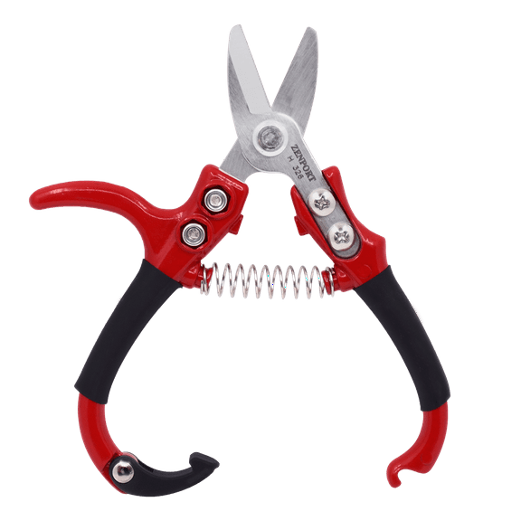 Zenport H326 Stem Clipper, 5.5-inches, 1.5 Inch Alloy Steel Blades, Black/Red