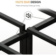 thumbnail image 5 of Queen Size Metal Bed Frame with Solid Wood Headboard & Footboard. Heavy Duty, Noise-Free Slat Support, Box Spring Not Needed., 5 of 8