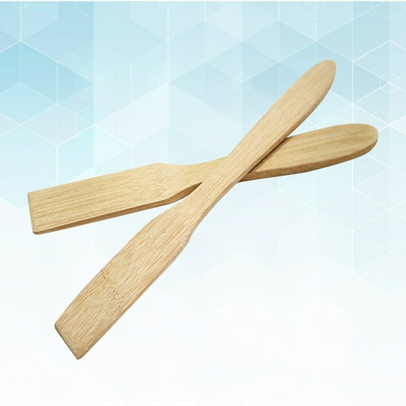 Raindrops 2Set Stirring Spoons for Coffee Wooden Bamboo Sticks for Home Hotel Bar Use Light Brown 7.9x1.2in