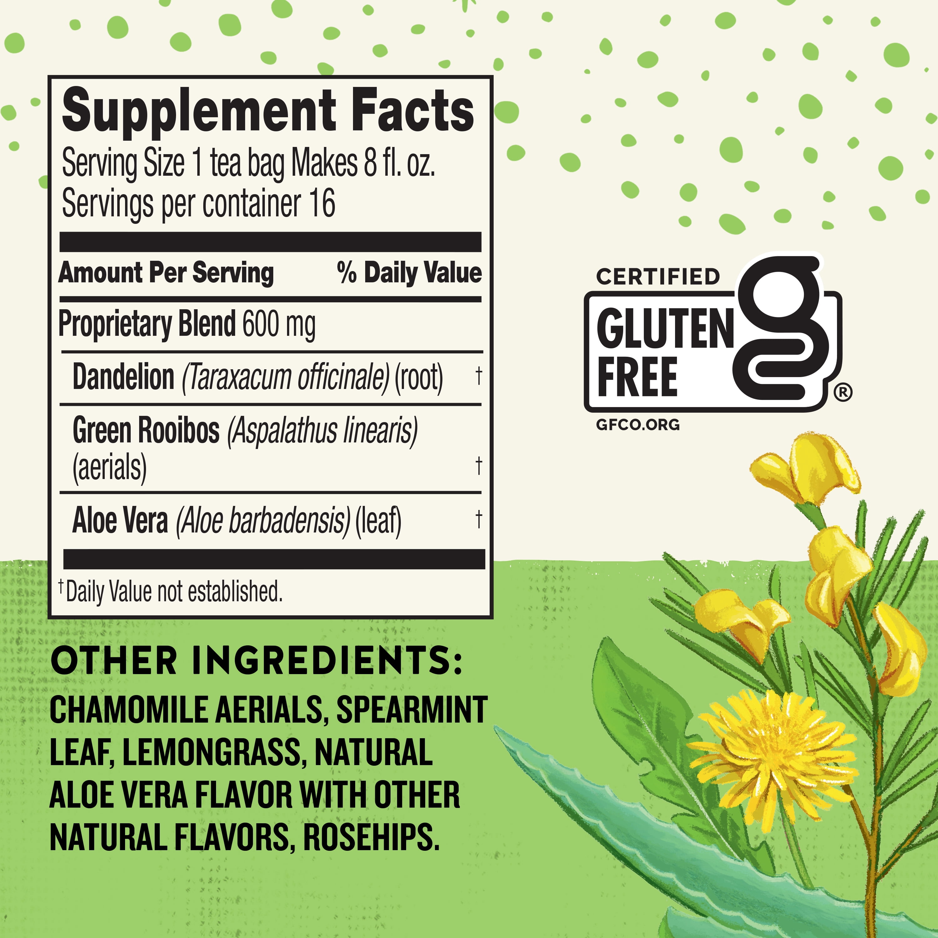 (6 pack) Celestial Seasonings Wellness Detox Blend Dandelion Herbal Tea Bags (16 Count)