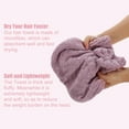 thumbnail image 4 of Diamond Shape Hair Drying Towel Dry Cap Lightweight Strong Absorbent for After Bath Drying Hair Purple, 4 of 7