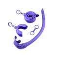 thumbnail image 1 of Sonducket Tubo de esnórquel plegable de silicona para hombres y mujeres, manguera de respiración húmeda enrollable portátil para natación y buceo, Deportes acuáticos Violeta Sonducket OD026674-04, 1 of 6