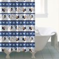 thumbnail image 4 of Blue Chicken Stripe Pattern Shower Curtain 72"x72" ,Bathroom Decorative Shower Curtains Set with 12 Hooks,Modern Waterproof Washable Shower Curtain, 4 of 6