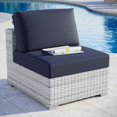 thumbnail image 2 of Lounge Chair, Rattan, Wicker, Light Grey Gray Blue Navy, Modern Contemporary Urban Design, Outdoor Patio Balcony Cafe Bistro Garden Furniture Hotel Hospitality, 2 of 8