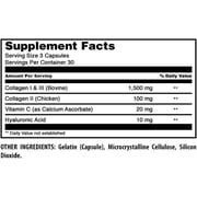 Amazing Formulas Advanced Collagen 1600 Mg Per Serving 90 Capsules Supplement | Collagen Type I, II & III, with Vitamin C & Hyaluronic Acid | Non-GMO | Gluten-Free | Made in USA