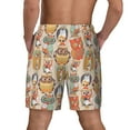 thumbnail image 2 of Lsque Mens Swim Trunks Colorful Owls Pattern - Bathing Suit Compression Liner - Beach Swim Shorts Swimwear - (S-3XL) - Stretch Quick Dry -X-Large, 2 of 9