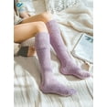 thumbnail image 5 of Deago 1 Pairs Womens Thigh High Socks Coral fleece Over the Knee High Stocking Boot Leg Warmer Long Socks Christmas Gift (Blue), 5 of 9