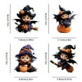 thumbnail image 5 of Sylvtty Car Mirror Hanging Decoration Cartoon Witch Cat/Kids 2D Flat Acrylic Pendant Halloween Car Rearview Mirror Ornament for Window Wall Auto Interior Accessories, 5 of 7