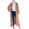 thumbnail image 2 of Verona Collection Womens Bell Sleeve Maxi Cardigan Sweater, Brown, Small, 2 of 2