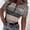 Gray Pink, variant on MORTTIC Women's Color Block Zipper T-Shirt, Casual Short Sleeve Summer Top, S